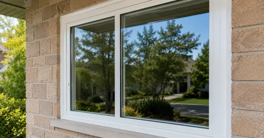 technician installing new insulated glass unit in window frame in Ontario